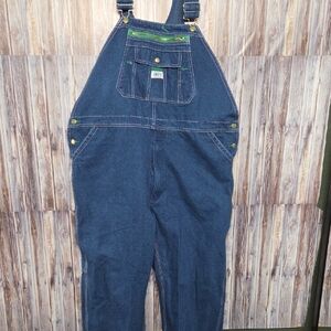 Men's Dark Blue Denim Overalls Size 44x28